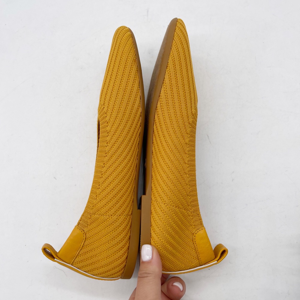Everlane Womens The Day Glove in ReKnit Mustard Yellow Flats Size 7.5 Balletcore - Picture 8 of 12